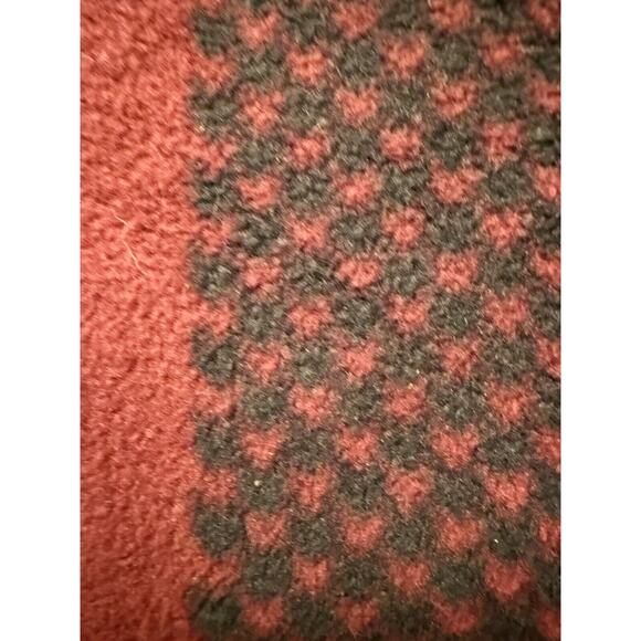 Ike‎ Behar Wrap/Shawl Plaid Red And Black With Fleece One Size - Picture 3 of 5
